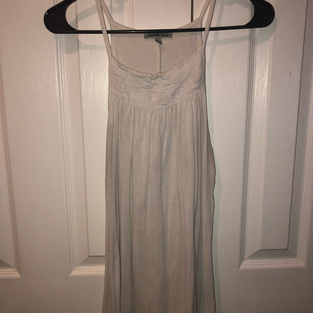 White Cinched Top Tank Top - L